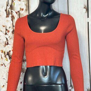 #0025 LA Hearts Women's Cropped Sweater Long Sleeve S